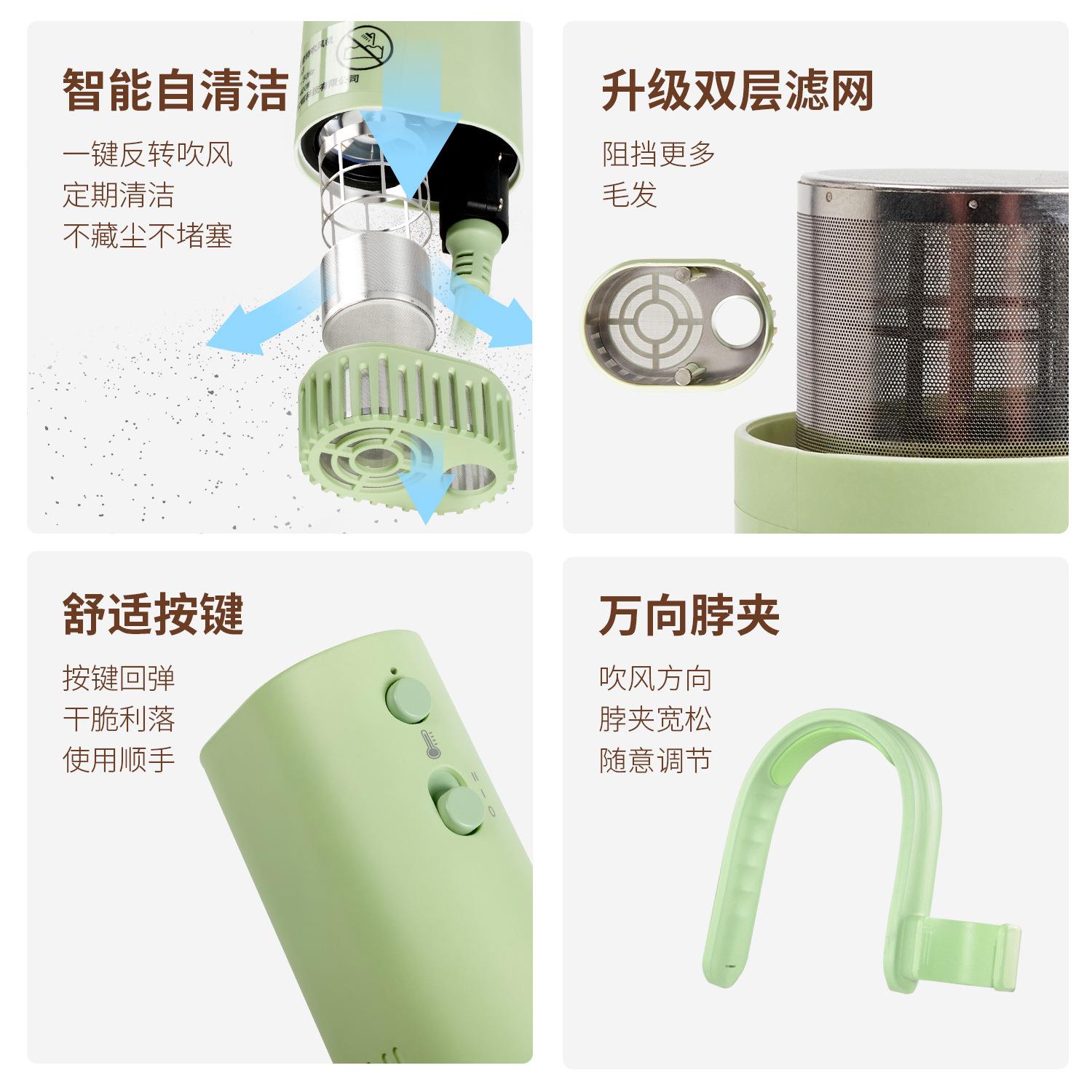 遛十七宠物挂脖吹风机狗狗专业美容负离子吹毛烘干猫咪静音拉毛机