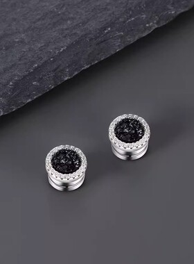 磁吸式耳钉晶簇璀璨耳夹男款潮轻奢感冷淡风气质无耳洞无痛耳