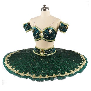 墨绿色芭蕾TUTU分体成人儿童定制海盗纱裙演出服表演服比赛舞姬