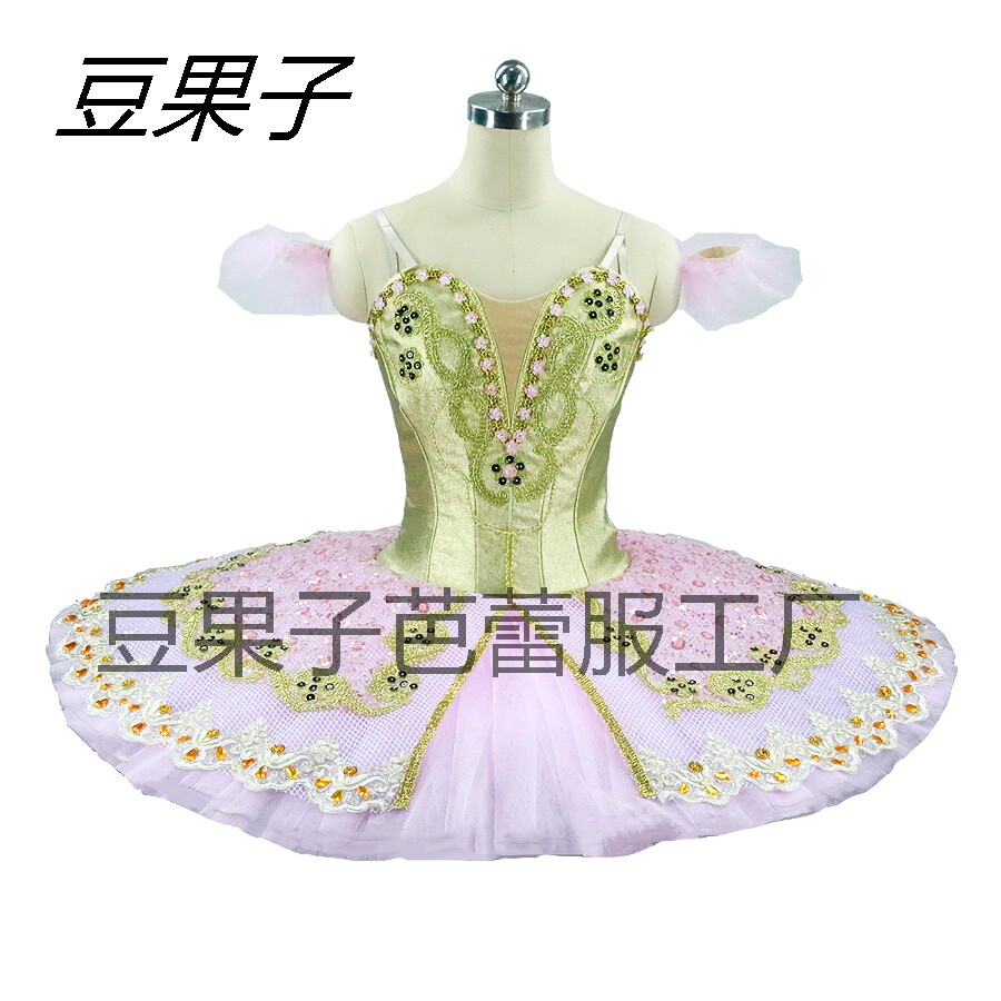 粉色花仙子专业芭蕾舞裙定制女士芭蕾舞表演出比赛tutu蓬蓬裙直销