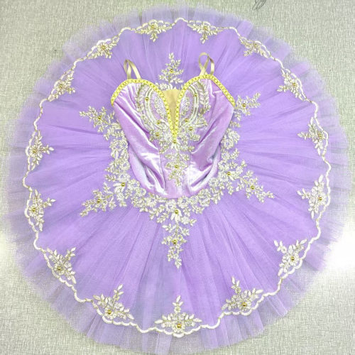 紫色芭蕾TUTU蓬蓬裙简易纱裙7层成人儿童比赛表演服演出服紫丁香