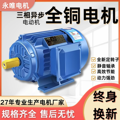 三相异步电机380v全铜电机0.55-500kw2级4级6级8级