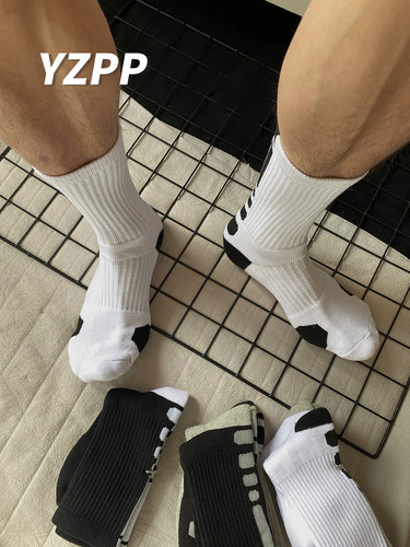 YZPP运动吸汗男毛巾底篮球纯棉袜