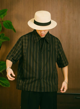DAKYAM(达人) 2025S/S Patch Rhythm Shirt 条纹格纹拼接BOXY衬衫