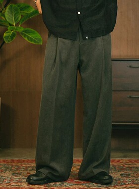 DAKYAM(达人)2025S/S Ease Ratio Trousers松距单褶宽松垂坠西裤