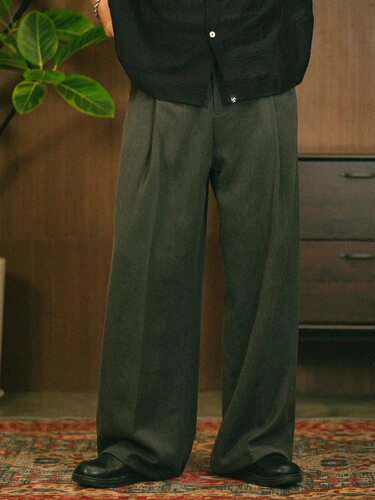 DAKYAM(达人)2025S/S Ease Ratio Trousers松距单褶宽松垂坠西裤