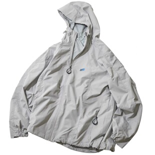 SURGE 灰白色特氟龙防风防泼水骑行户外冲锋连帽风衣外套
