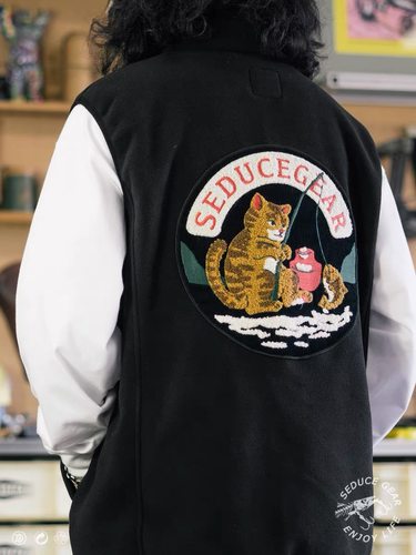 食钓SDGR钓鱼猫保暖马甲户外棉外套秋冬坎肩绒背心