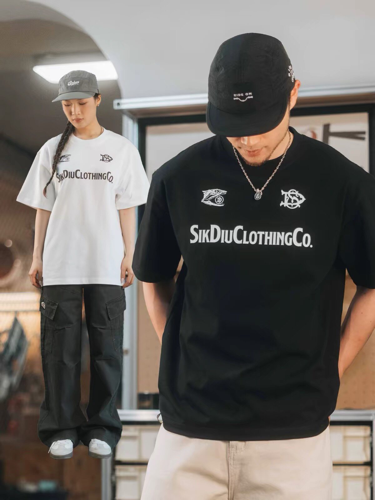 食钓SDGR SIKDIU重磅短袖T恤休闲夏季通勤三本针纯棉tee