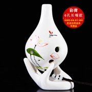 Ocarina 6 lỗ Người mới bắt đầu sáu lỗ gốm C gốm đen gốm đỏ AC miệng dài chơi chữ Ocarina nhạc cụ - Nhạc cụ dân tộc