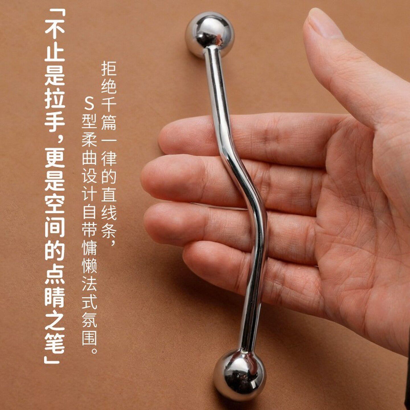 法式极简拉手中古风橱柜门衣柜家具抽屉新中式简约亮银色把手大全
