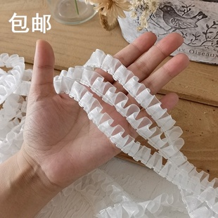 高档蕾丝花边辅料痛包diy材料带装饰娃衣丝带荷叶褶皱手工应援扇