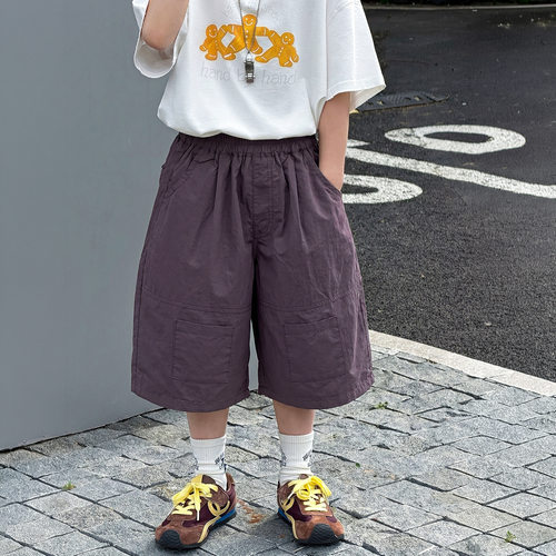 男童夏季韩版童装2026新款儿童韩版口袋中裤