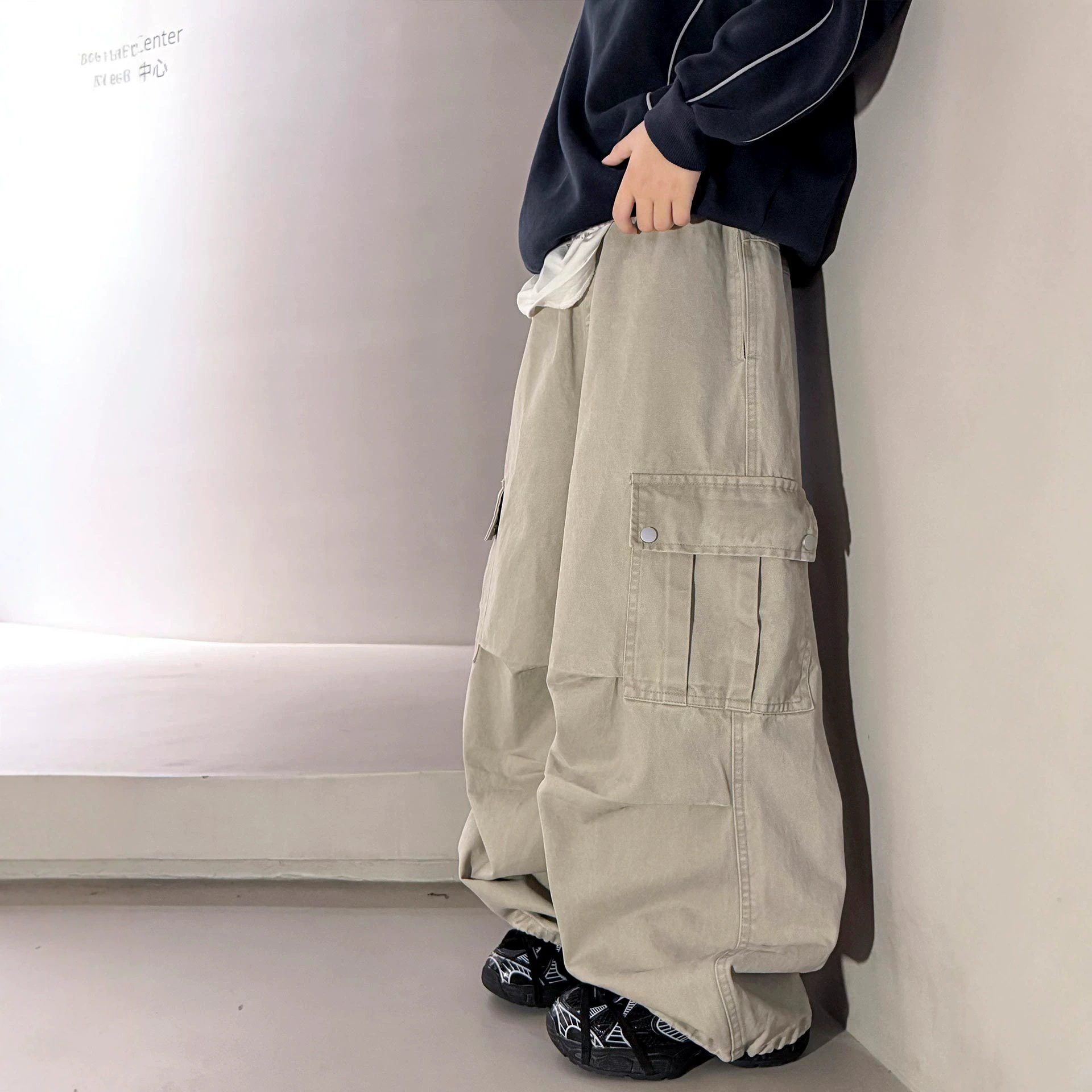 男童工装裤子春秋款2026新款痞帅儿童装秋季休闲裤大男孩秋装潮牌