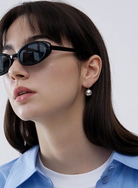 G/S 2025新款施家小灯泡珍珠耳扣真多麻色灰珍珠耳环正圆耳饰s925