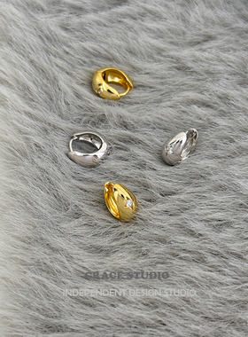 G/S 精致迷你微镶星星锆石小耳扣女精致百搭hoop耳钉高级感耳环