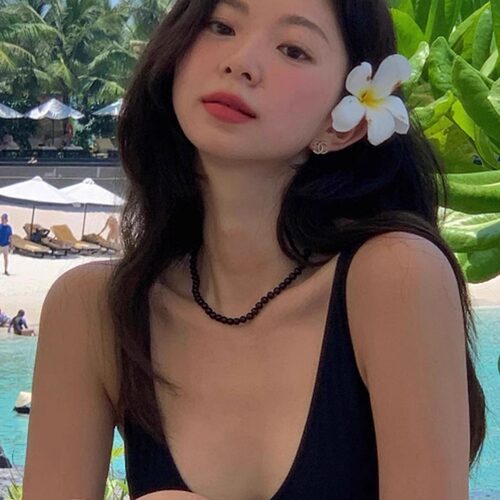 博主fever同款黑色玛瑙串珠项链