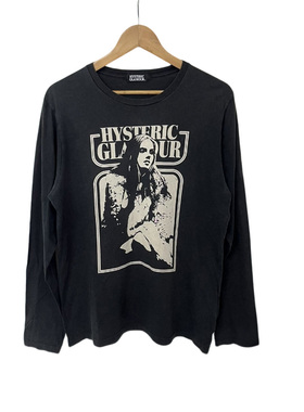 Hysteric Glamour 复古女郎 印花图案 长袖卫衣 宽松休闲黑色