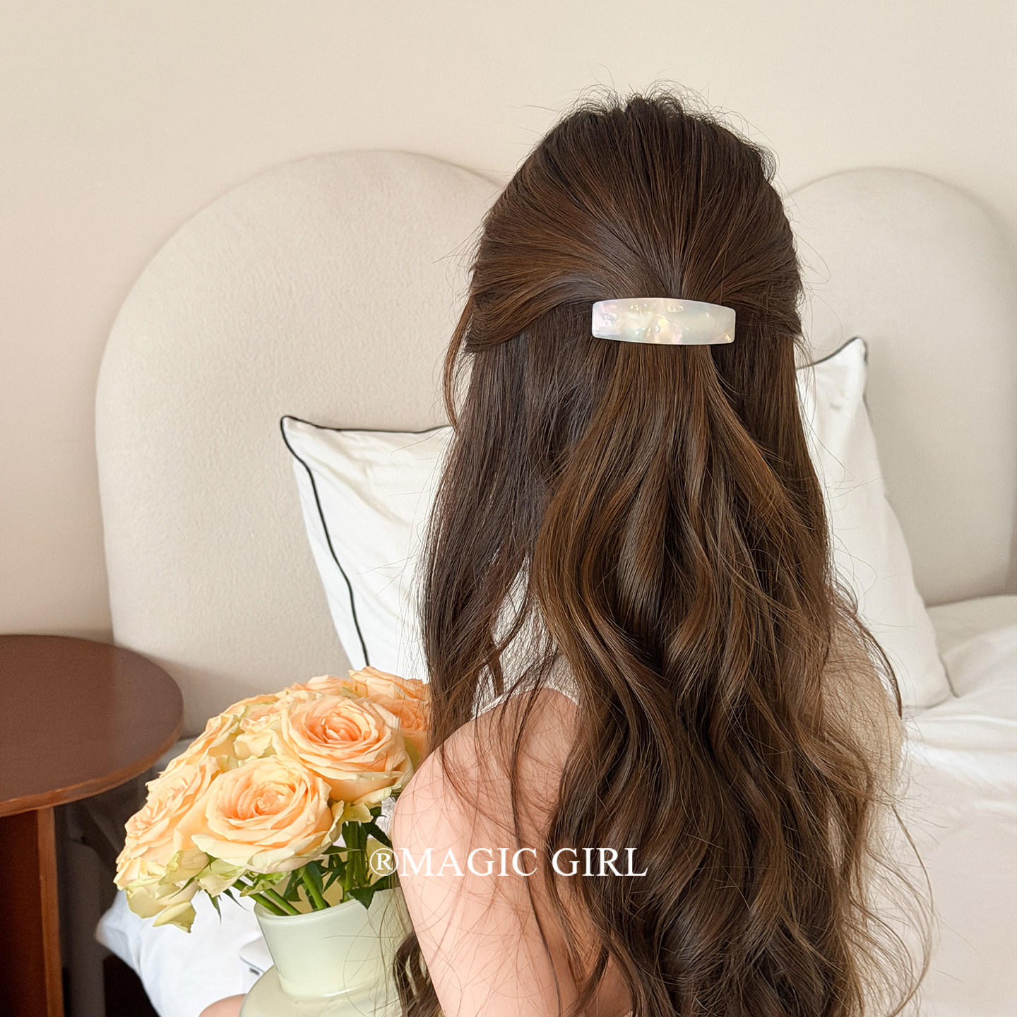 韩版浮雕蝴蝶结醋酸发夹发饰小号弹簧夹半扎发夹头饰质感发卡夹子