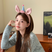 小猪卡通生日发箍可爱洗脸头箍女搞怪拍照发卡道具发饰甜美头饰