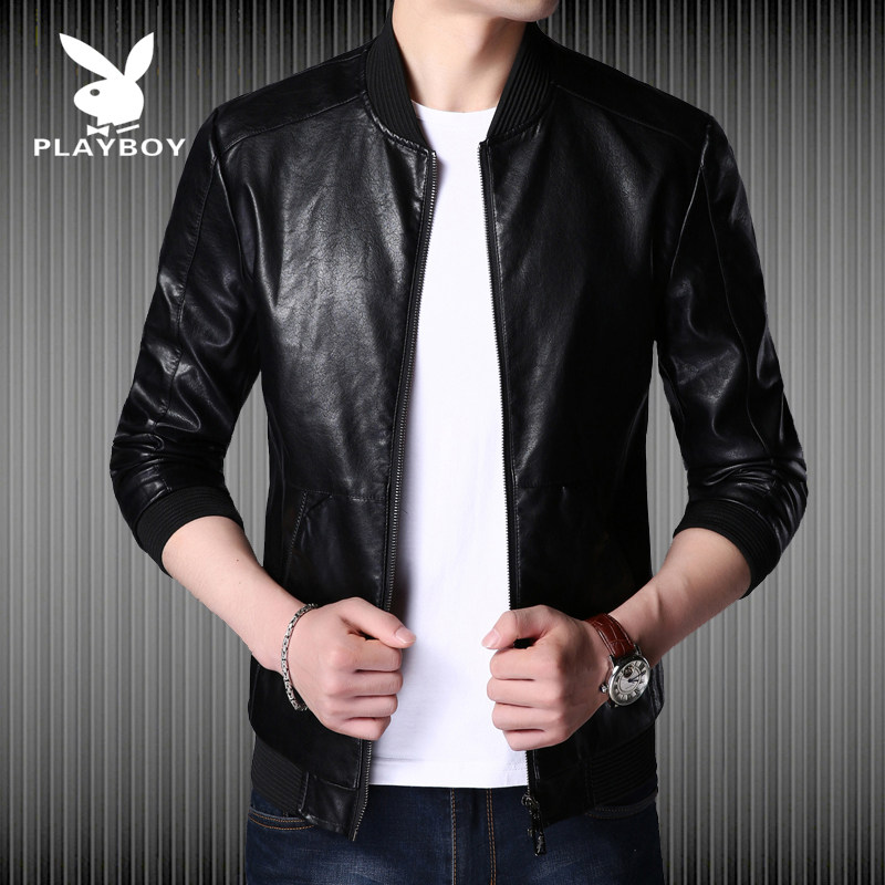 高档花花公子正品褂子皮衣男人40岁50的穿品牌男士专柜夹克衫外套在类目 男装, 皮衣中 - 来自Buy2taobao.com提供专业的淘宝代购服务