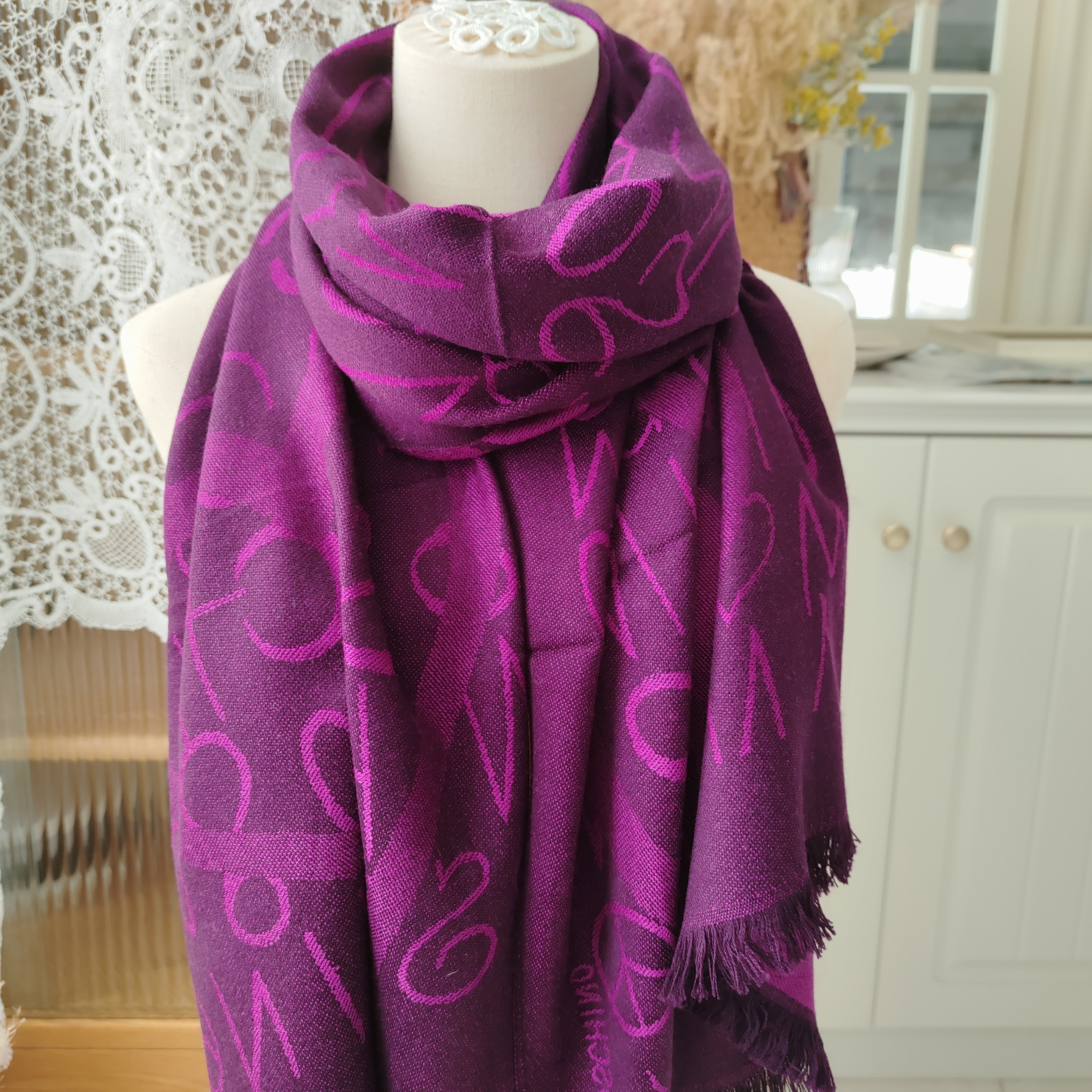 85%羊毛15%山羊绒针织提花围巾外贸库存秋冬保暖披肩,服饰配件/皮带/帽子/围巾,围巾/丝巾/披肩,淘宝优惠券,粉丝福利购,淘宝优惠卷