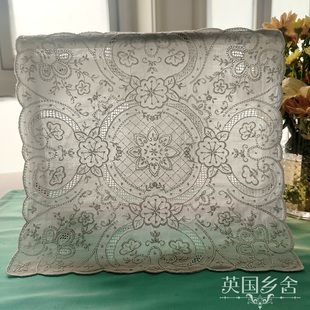 潮汕老绣品 手帕纯棉手工潮州绣镂空刺绣方巾手帕工艺品礼品