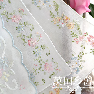 甜美系 潮州手绣 纯棉薄纱 外贸库存 婚礼手信 外宾礼品 手帕