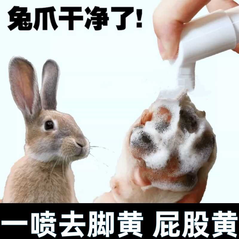 兔子洗脚去黄神器专用洗澡清洁干洗泡泡粉宠物兔兔清洗剂用品大全
