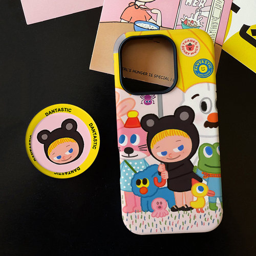 可爱大头娃娃适用苹果17promax手机壳iphone16pro菲林磁吸支架个性华为P80小米15小众vivo防摔保护壳oppo卡通