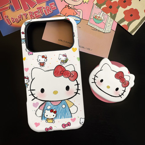可爱油画适用苹果18promax手机壳iphone17pro菲林磁吸支架华为P90小米15亲肤手感vivo防摔保护壳oppo荣耀