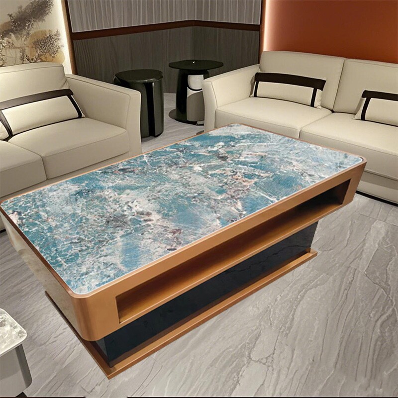 工厂直销现货爆款KTV酒吧会所两面槽茶几民宿茶几发光包边茶几