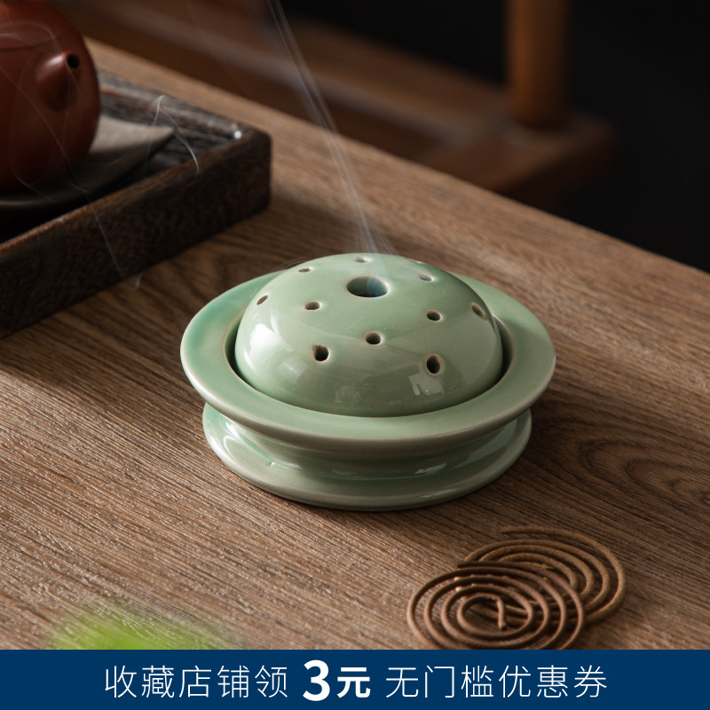 中式禅意陶瓷香炉日式檀香香薰炉