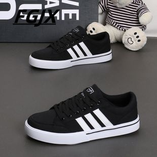 帆布透气2026夏季 学院风轻便休闲运动鞋 新款 潮流百搭板鞋 时尚 男鞋