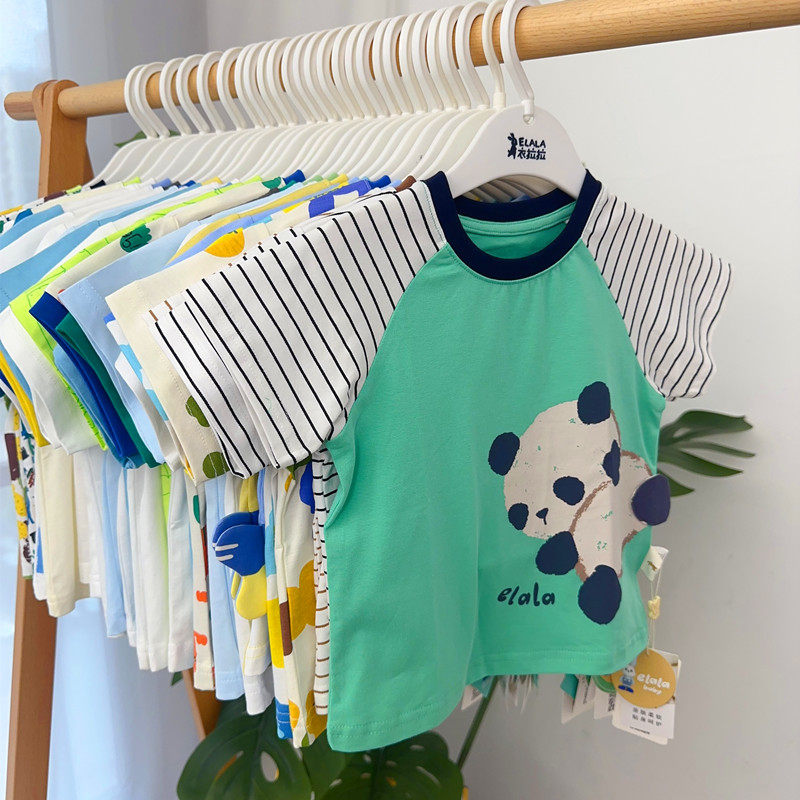 衣拉拉夏季新款男童短袖圆领T恤超薄凉爽可爱百搭冰川棉空气棉潮,童装/婴儿装/亲子装,T恤,淘宝优惠券,粉丝福利购,淘宝优惠卷