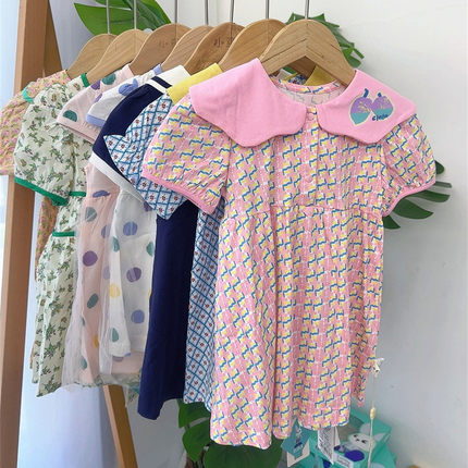瑁恩瑁爱衣拉拉夏季新款女童裙子连衣裙可爱棉超薄甜美公主裙