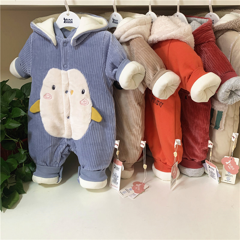 婴儿连体衣加厚爬服1800g