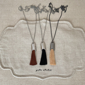 百搭挂脖配饰 项链女气质时尚 韩国博主车静媛同款 毛刷流苏吊坠长款