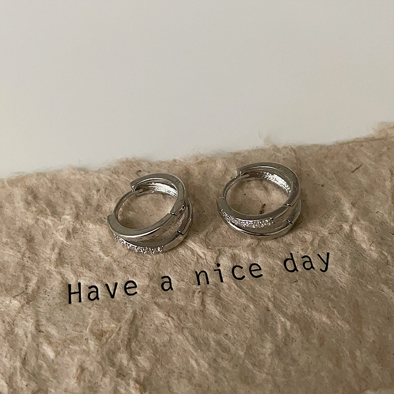 轻奢高级感微镶锆石双层耳扣女复古优雅个性时尚气质百搭耳环耳饰,饰品/流行首饰/时尚饰品新,耳环,淘宝优惠券,粉丝福利购,淘宝优惠卷