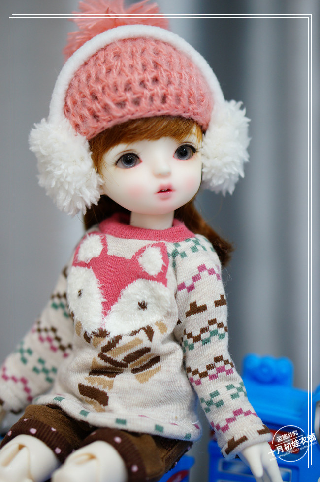现货新款可爱围巾狐狸毛衣bjd6分yosd大六分i3.0娃娃衣服A141