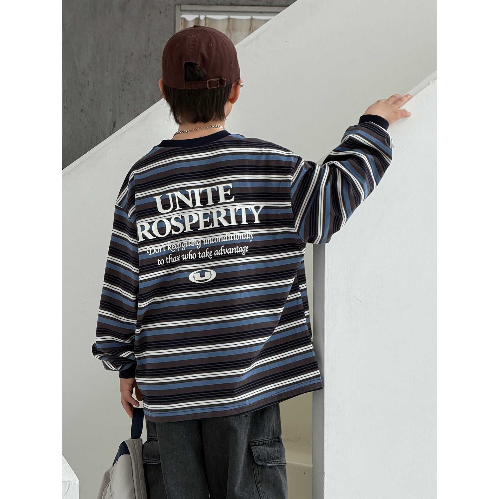 品牌官方男童秋装条纹卫衣2026新款儿童秋季打底衫大童春秋款体恤
