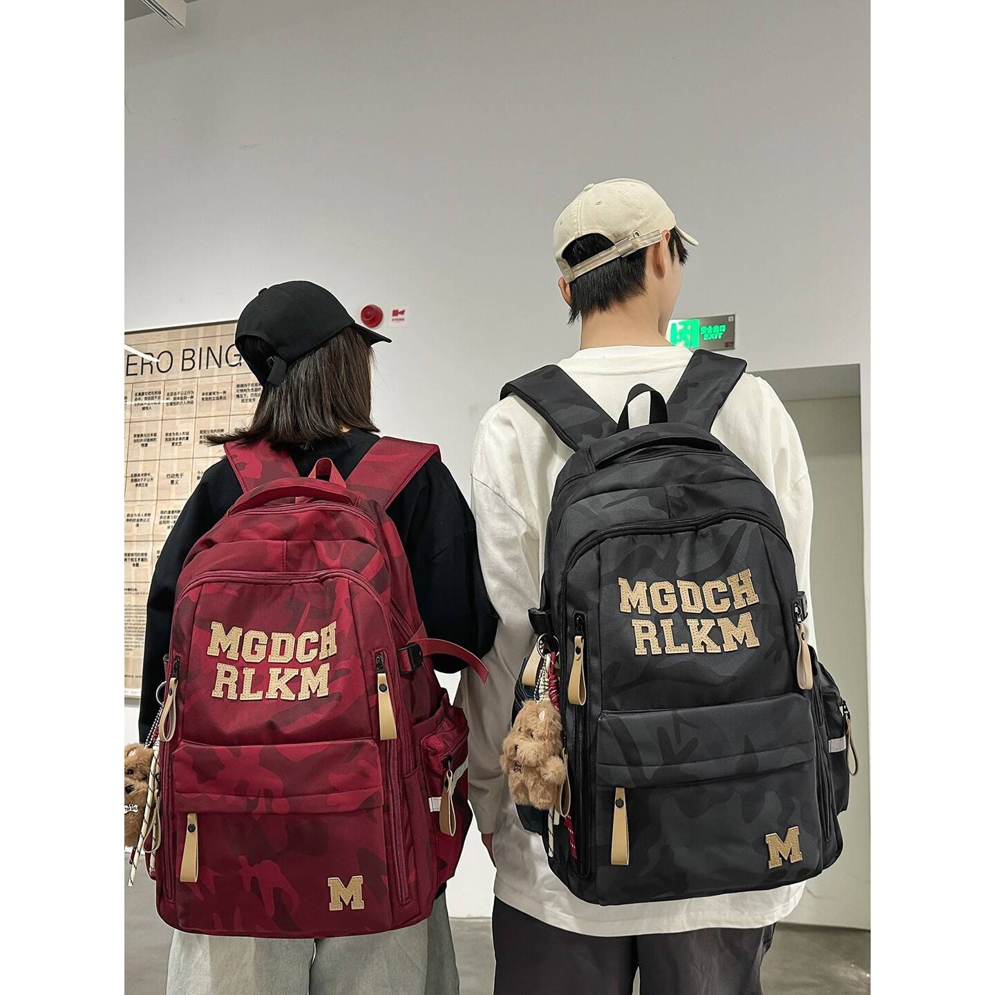 品牌官方美式迷彩工装风双肩包潮酷高品质气垫款初高中帅气体育生
