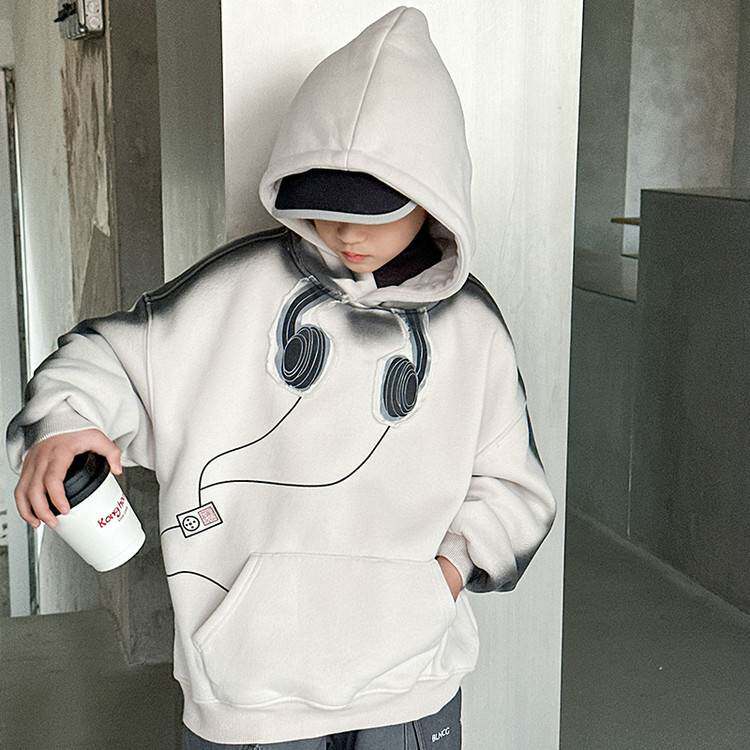 专柜品牌男童连帽卫衣2026新款春季童装儿童春装套头上衣男孩内搭