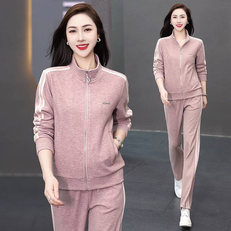 品牌专柜2025春秋新款阔腿裤休闲运动套装女小个子时尚洋气大码卫