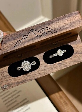 S925纯银旋转芭蕾椭圆鸽子蛋莫桑石戒指玫瑰庄园一克拉闺蜜礼物