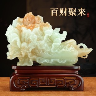 百财聚来白菜摆件招财客厅电视柜玄关办公室装 饰品乔迁开业礼品