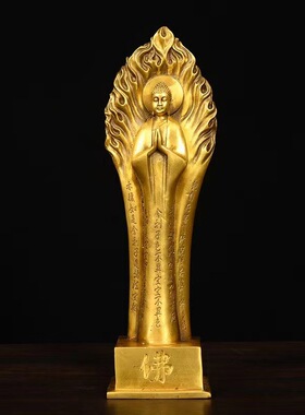 批发精工黄铜 释迦佛立佛 客厅家居如来佛摆设舍利子佛佛像摆件