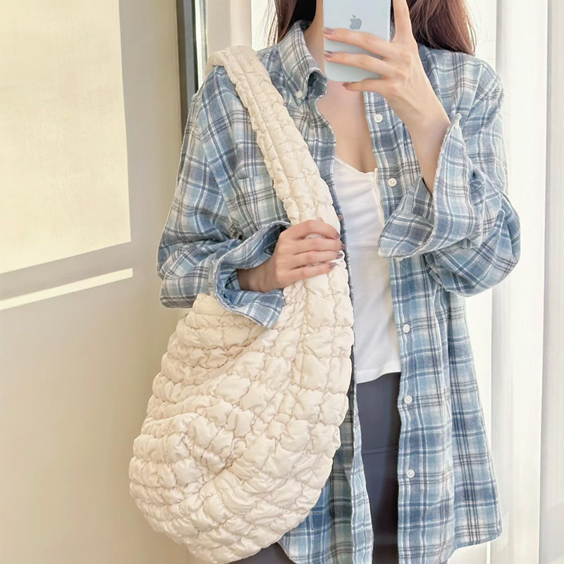 褶皱云朵包包女单肩斜挎托特包