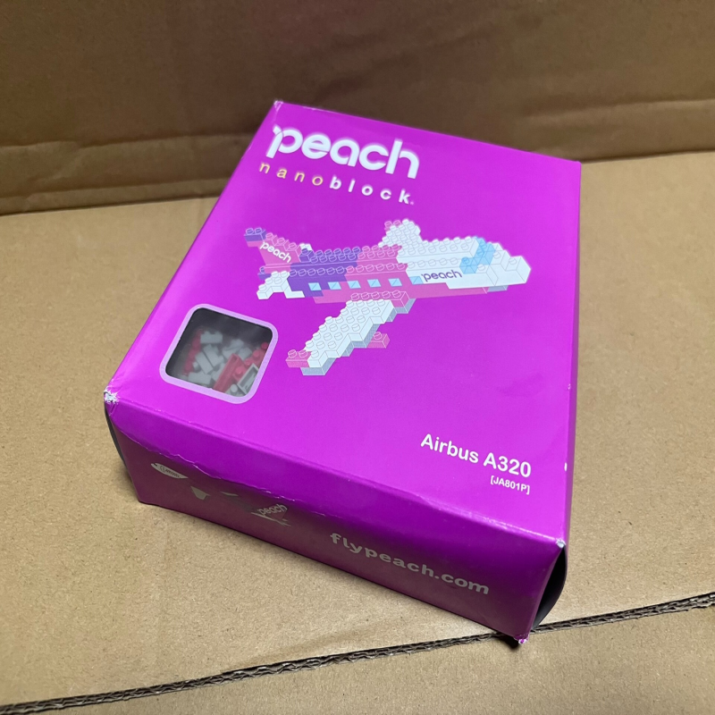 顺丰包邮 nanoblock 微型积木 peach 日本乐桃航空飛机模型 益智