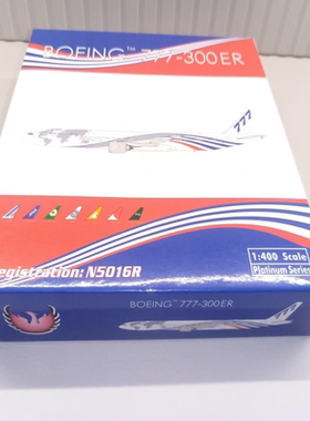 ph 1/400波音原厂777-300 注册号N5016R，飞机盒藏，未展示，快
